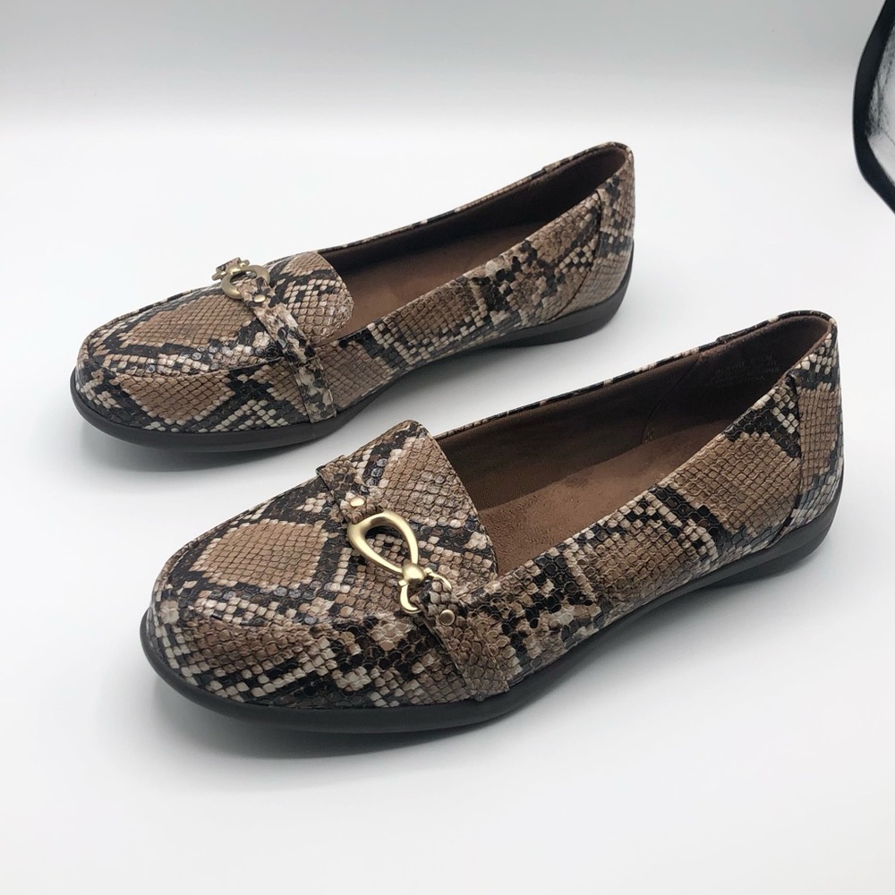 Kim Rogers Brown Tan Reptile Print Loafer - Women’s Size 8.5